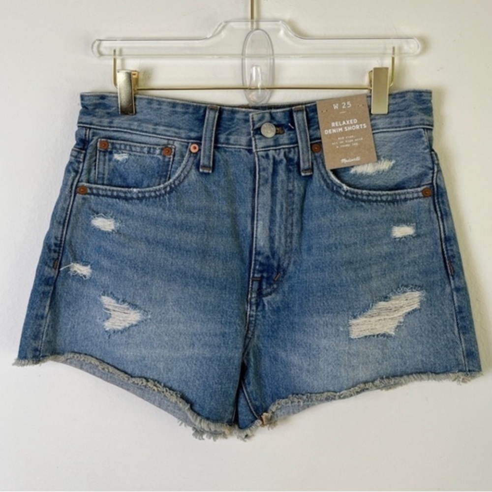 Madewell relaxed denim shorts size 25 waist NWT